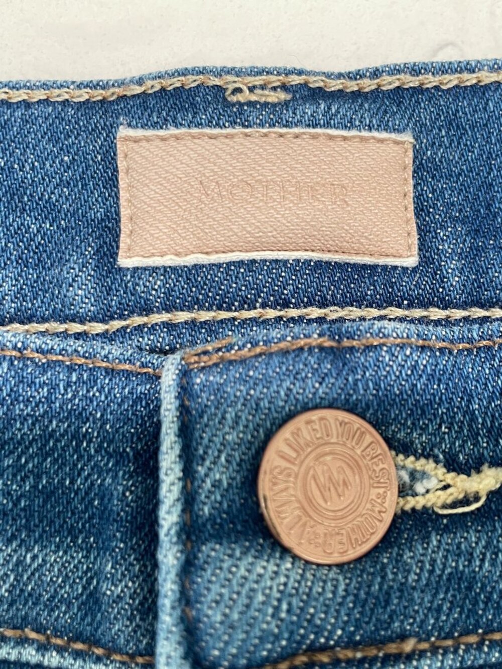 MOTHER The Super Stunner Ankle Jeans Double Vision Heart Pocket Boho HTF Sz 34 - Picture 11 of 13